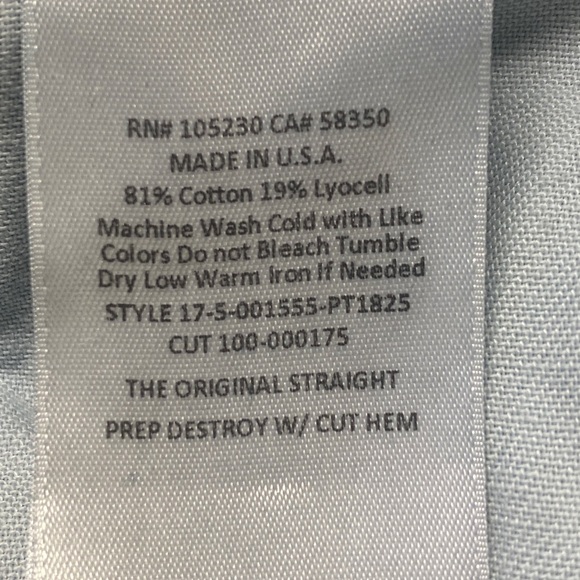 Current/Elliott The Original Straight Prep Destroy Cut Hem Denim Jeans Womens 28 - Picture 11 of 11